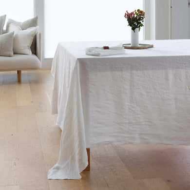 Linen Table Cloth - White