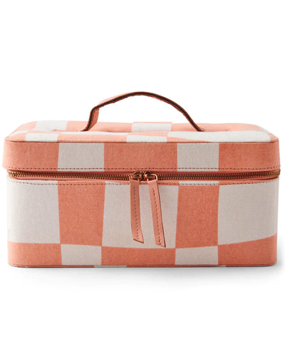 Checkerboard Pink Toiletry Case