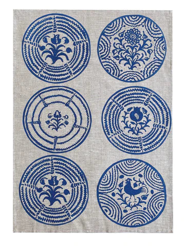Blue Lebrillo Linen Tea Towel