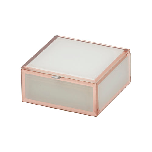 Sara Jewellery Box - Small White/Rose Gold