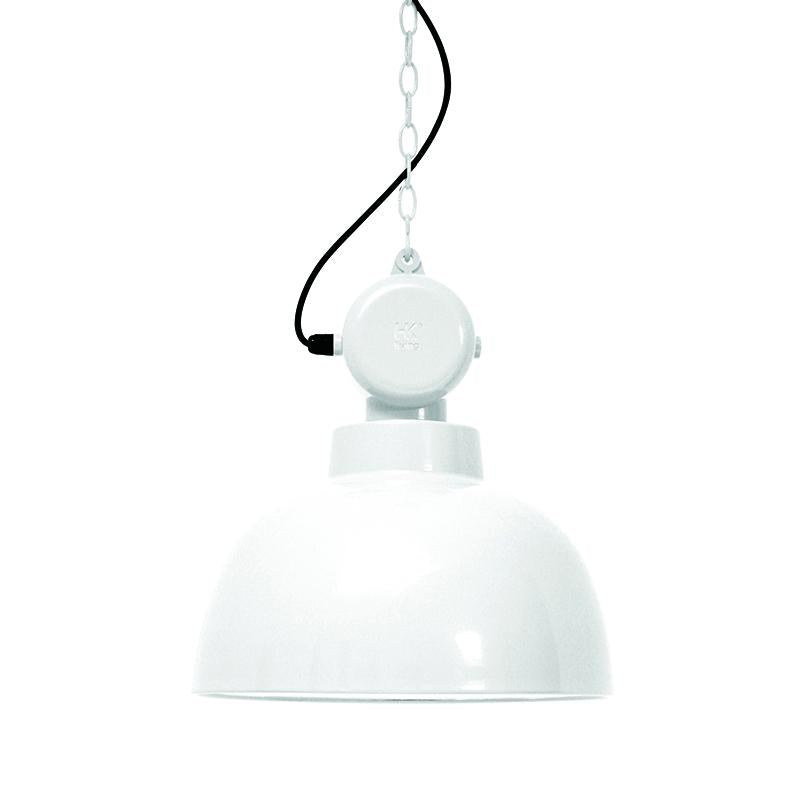Medium White Factory Lamp