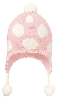 Organic Earmuff Cloud Blush Beanie (Various Sizes)