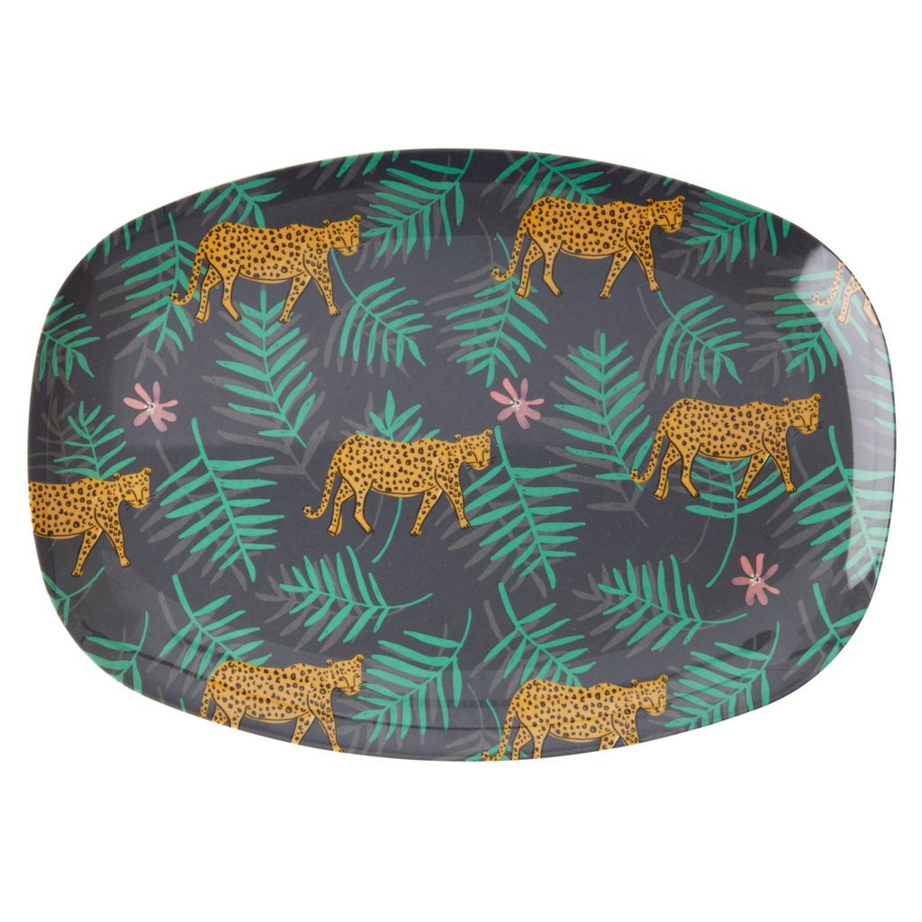 Leopard and Leaf Plate